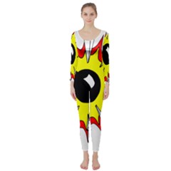 Book Explosion Boom Dinamite Long Sleeve Catsuit by Mariart