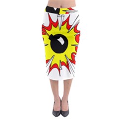 Book Explosion Boom Dinamite Midi Pencil Skirt by Mariart