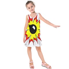 Book Explosion Boom Dinamite Kids  Sleeveless Dress by Mariart