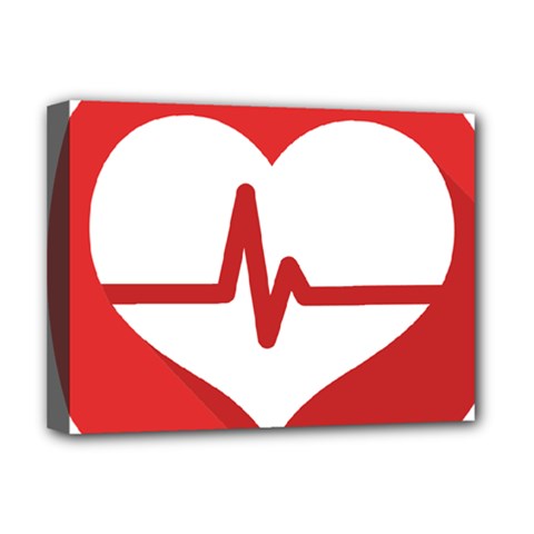 Cardiologist Hypertension Rheumatology Specialists Heart Rate Red Love Deluxe Canvas 16  X 12   by Mariart