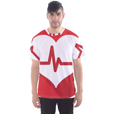 Cardiologist Hypertension Rheumatology Specialists Heart Rate Red Love Men s Sport Mesh Tee by Mariart