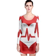 Cardiologist Hypertension Rheumatology Specialists Heart Rate Red Love Long Sleeve Bodycon Dress by Mariart