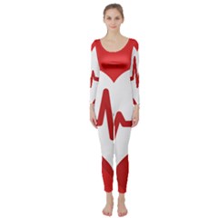 Cardiologist Hypertension Rheumatology Specialists Heart Rate Red Love Long Sleeve Catsuit