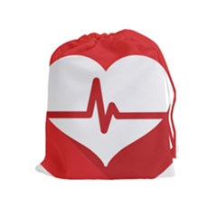 Cardiologist Hypertension Rheumatology Specialists Heart Rate Red Love Drawstring Pouches (extra Large) by Mariart