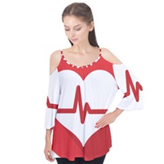 Cardiologist Hypertension Rheumatology Specialists Heart Rate Red Love Flutter Tees