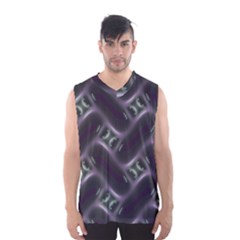 Closeup Purple Line Men s Basketball Tank Top by Mariart