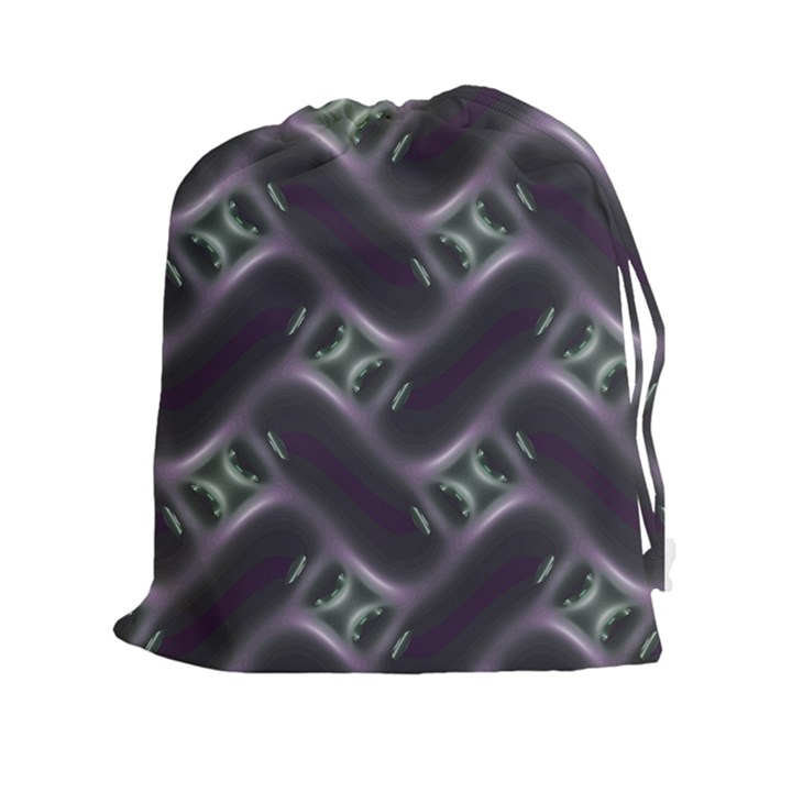 Closeup Purple Line Drawstring Pouches (XXL)