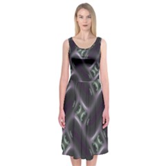 Closeup Purple Line Midi Sleeveless Dress by Mariart