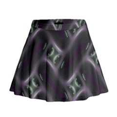 Closeup Purple Line Mini Flare Skirt by Mariart