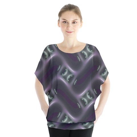 Closeup Purple Line Blouse by Mariart