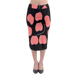 Craft Pink Black Polka Spot Midi Pencil Skirt