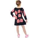 Craft Pink Black Polka Spot Kids  Long Sleeve Velvet Dress View2