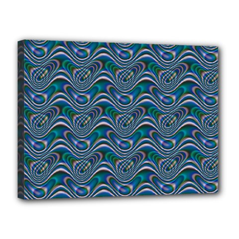 Boomarang Pattern Wave Waves Chevron Green Line Canvas 16  X 12  by Mariart