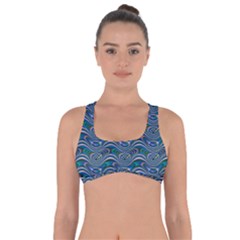 Boomarang Pattern Wave Waves Chevron Green Line Got No Strings Sports Bra