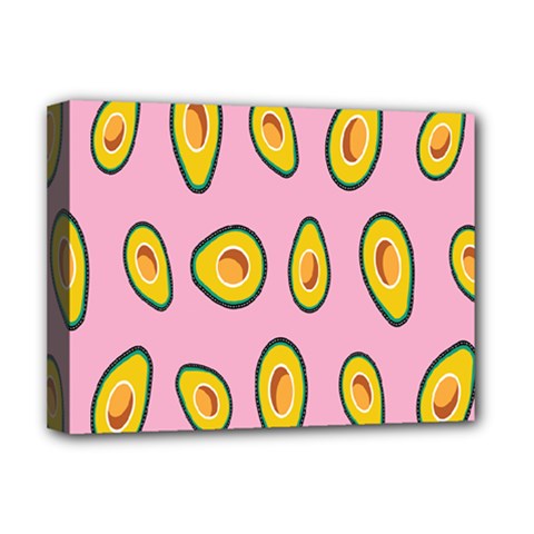 Fruit Avocado Green Pink Yellow Deluxe Canvas 16  X 12  