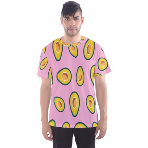 Fruit Avocado Green Pink Yellow Men s Sport Mesh Tee by Mariart