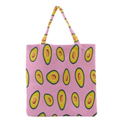 Fruit Avocado Green Pink Yellow Grocery Tote Bag by Mariart