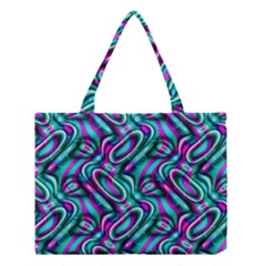 Circle Purple Green Wave Chevron Waves Medium Tote Bag by Mariart