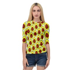 Avocados Seeds Yellow Brown Greeen Quarter Sleeve Tee