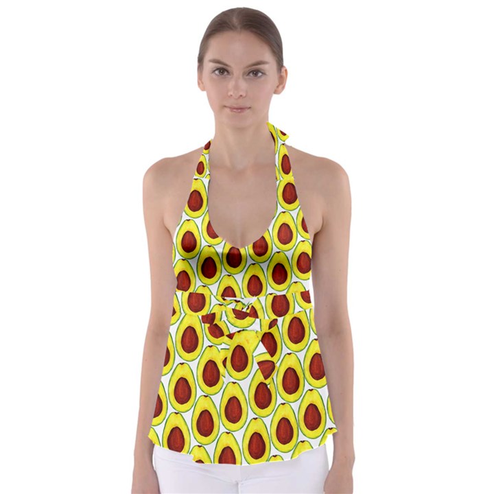 Avocados Seeds Yellow Brown Greeen Babydoll Tankini Top