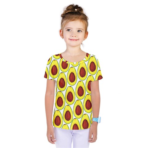 Avocados Seeds Yellow Brown Greeen Kids  One Piece Tee by Mariart