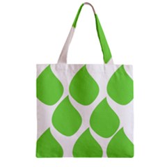 Green Water Rain Zipper Grocery Tote Bag by Mariart