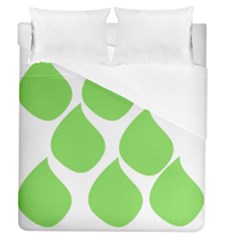 Green Water Rain Duvet Cover (queen Size) by Mariart