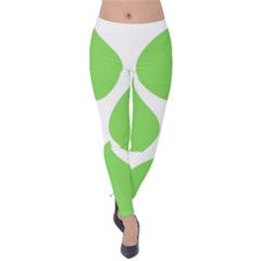 Green Water Rain Velvet Leggings by Mariart