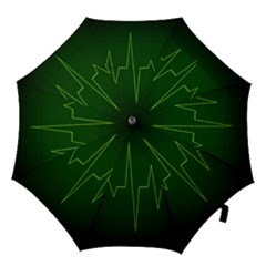 Heart Rate Green Line Light Healty Hook Handle Umbrellas (large) by Mariart