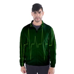 Heart Rate Green Line Light Healty Wind Breaker (men)