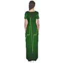 Heart Rate Green Line Light Healty Short Sleeve Maxi Dress View2