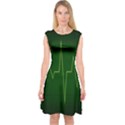 Heart Rate Green Line Light Healty Capsleeve Midi Dress View1