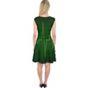 Heart Rate Green Line Light Healty Capsleeve Midi Dress View2