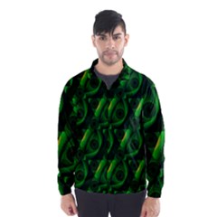 Green Eye Line Triangle Poljka Wind Breaker (men) by Mariart