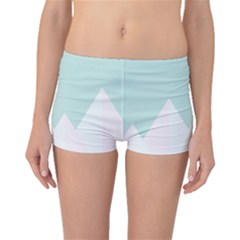 Montain Blue Snow Chevron Wave Pink Boyleg Bikini Bottoms by Mariart