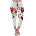 Music Notes Heart Beat Capri Winter Leggings  View1