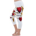 Music Notes Heart Beat Capri Winter Leggings  View2