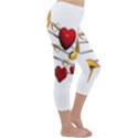 Music Notes Heart Beat Capri Winter Leggings  View3