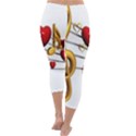 Music Notes Heart Beat Capri Winter Leggings  View4