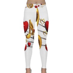 Music Notes Heart Beat Classic Yoga Leggings