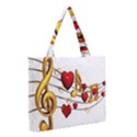 Music Notes Heart Beat Medium Tote Bag View2