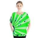 Music Notes Light Line Green Blouse View1