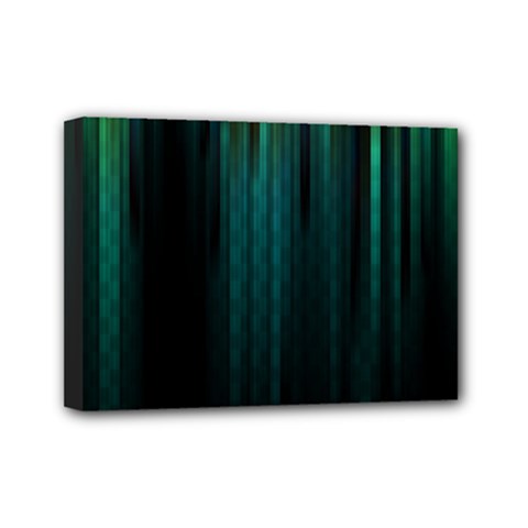 Lines Light Shadow Vertical Aurora Mini Canvas 7  X 5 