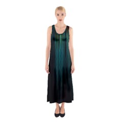 Lines Light Shadow Vertical Aurora Sleeveless Maxi Dress by Mariart