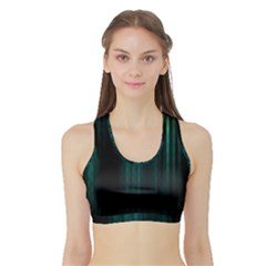 Lines Light Shadow Vertical Aurora Sports Bra With Border by Mariart