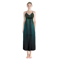 Lines Light Shadow Vertical Aurora Chiffon Maxi Dress