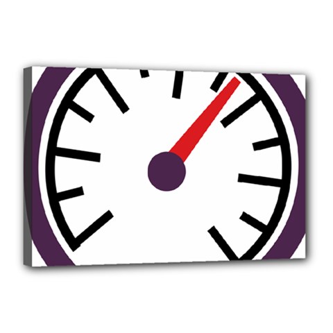 Maker Measurer Hours Time Speedometer Canvas 18  X 12  by Mariart