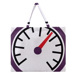 Maker Measurer Hours Time Speedometer Zipper Large Tote Bag