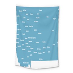 Peta Anggota City Blue Eropa Small Tapestry by Mariart