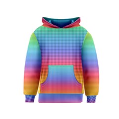 Plaid Rainbow Retina Green Purple Red Yellow Kids  Pullover Hoodie by Mariart